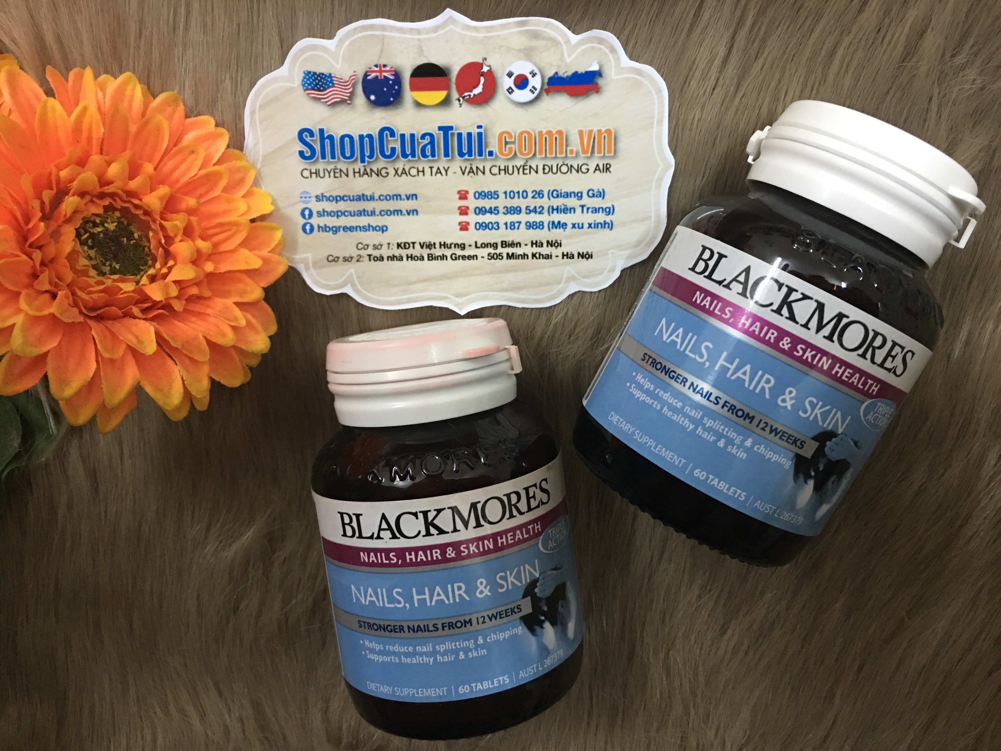 Blackmores Nail,Hair and Skin Của Úc - Giúp Da,Móng VàTóc Chắc Khỏe,Giảm Gãy Rụng