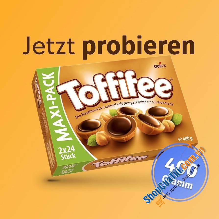 HỘP KẸO SOCOLA HẠT DẺ TOFFIFEE 400g - MÓN ĐẶC SẢN KHÔNG THỂ BỎ QUA CỦA NƯỚC ĐỨC.