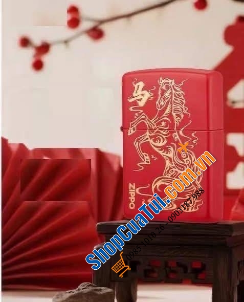 ZIPPO NGỰA VÀNG NỀN ĐỎ SIÊU HIẾM CẬP BẾN.