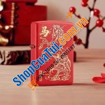 ZIPPO NGỰA VÀNG NỀN ĐỎ SIÊU HIẾM CẬP BẾN.