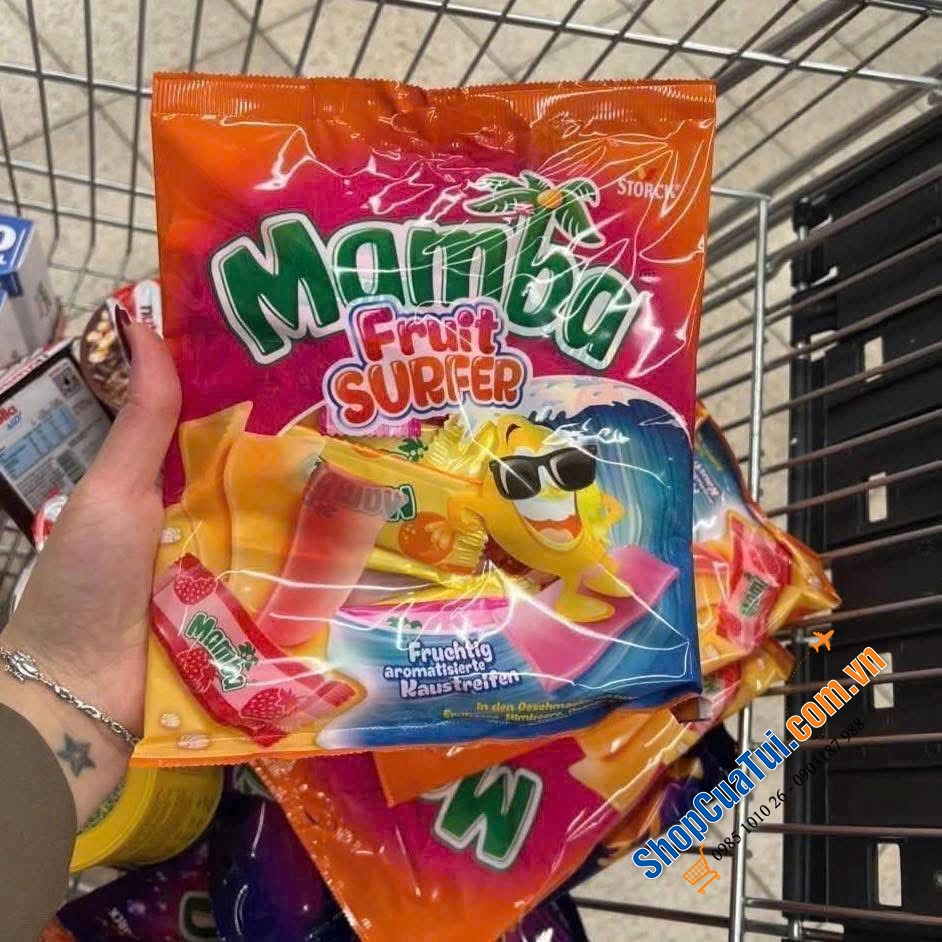 KẸO MỀM TRÁI CÂY MAMBA MAGIC STICKS & FRUIT SURFER CỦA ĐỨC.