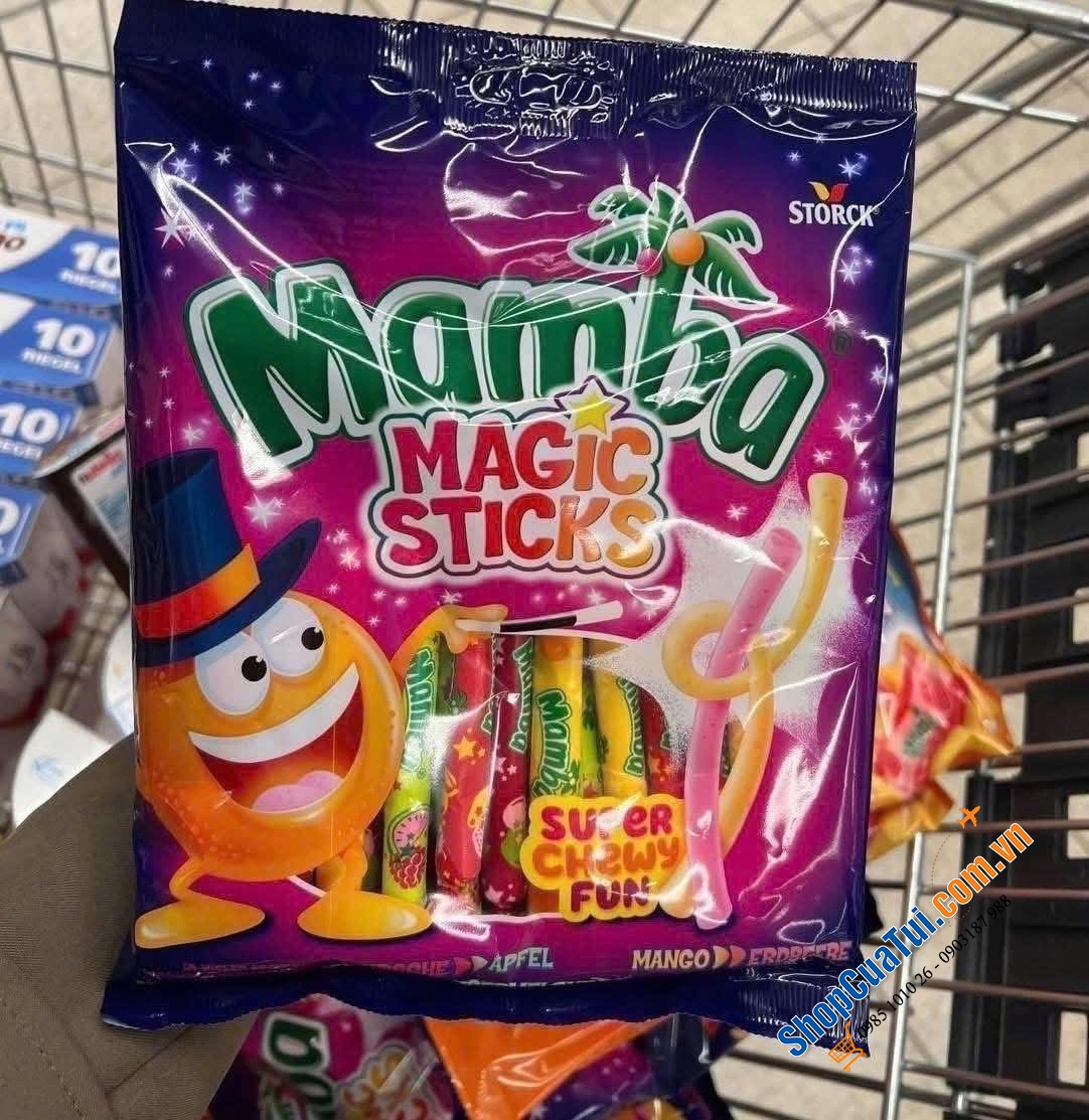 KẸO MỀM TRÁI CÂY MAMBA MAGIC STICKS & FRUIT SURFER CỦA ĐỨC.