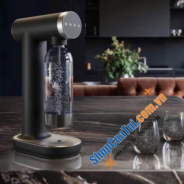 Máy tạo nước có ga không dùng điện SMEG SODA MAKER.
