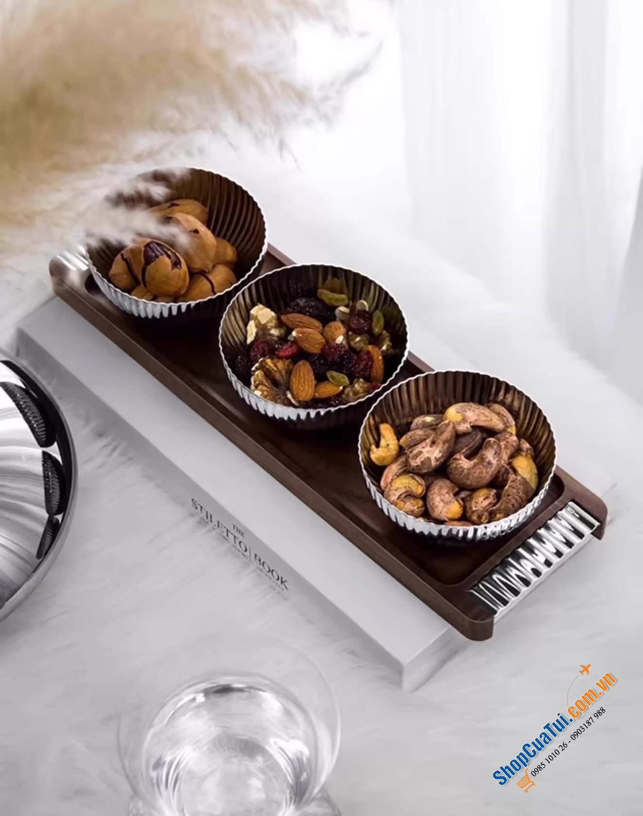 Set ba bát kèm khay Modern Bernadotte.