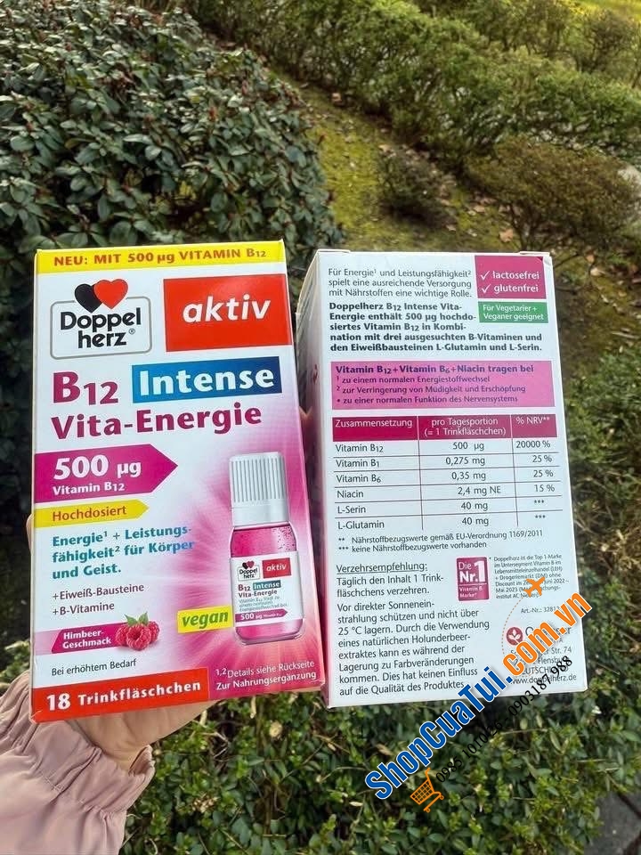 VITAMIN B12 INTENSE HỘP 18 ỐNG.