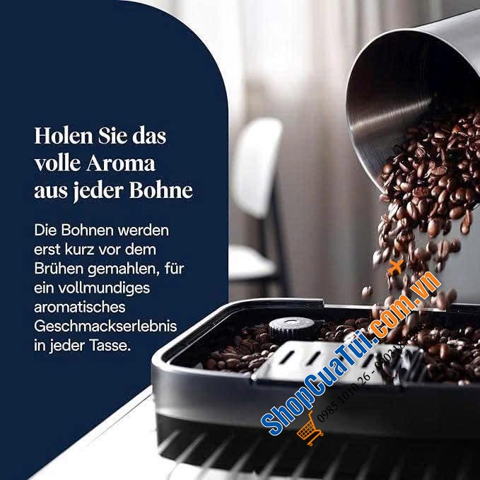 MÁY PHA CÀ PHÊ TỰ ĐỘNG HOÀN TOÀN DE\\\\\\\'LONGHI MAGNIFICA EVO ECAM292.81.SB - MÀU BẠC - Made in Romania.