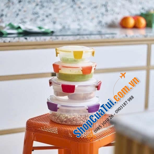 BỘ ĐỒ ĐỂ TỦ LẠNH JOSEPH JOSEPH 1000013 Nest™ Lock 8 MÓN (Multicolour).