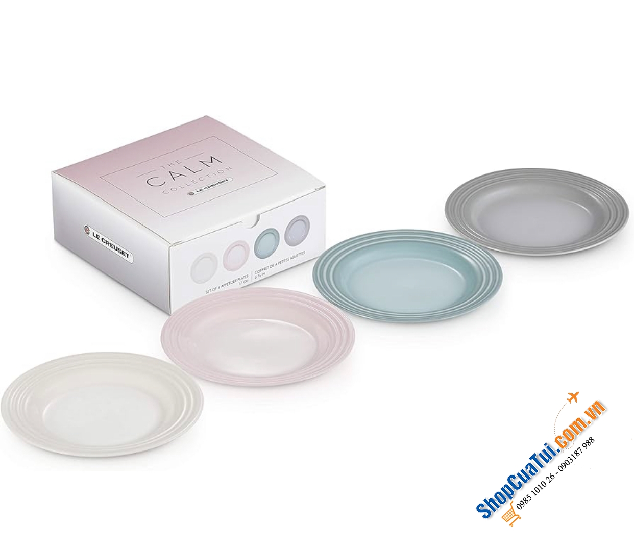 Set 4 đĩa LE CREUSET 17 CM Caml Collection- bộ sưu tập CAML mới cho mùa hè năm nay