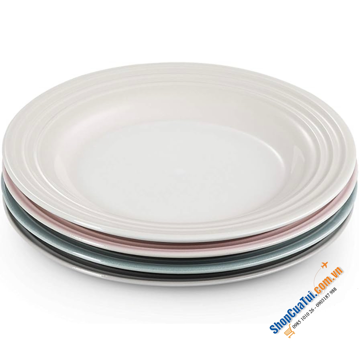 Set 4 đĩa LE CREUSET 17 CM Caml Collection- bộ sưu tập CAML mới cho mùa hè năm nay