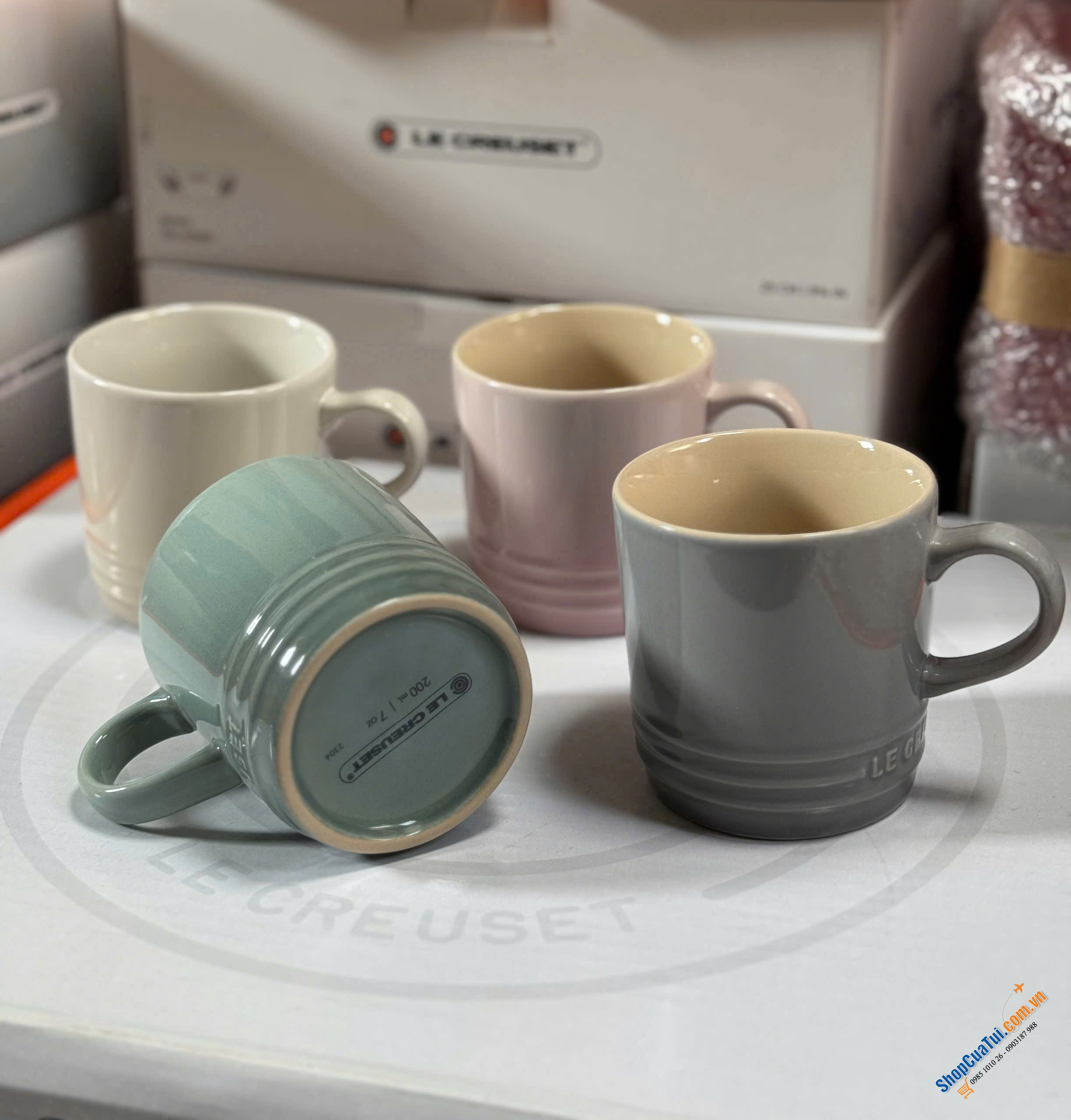 Set 4 cốc LE CREUSET 200ml Caml Collection - bộ sưu tập CAML mới cho mùa hè năm nay