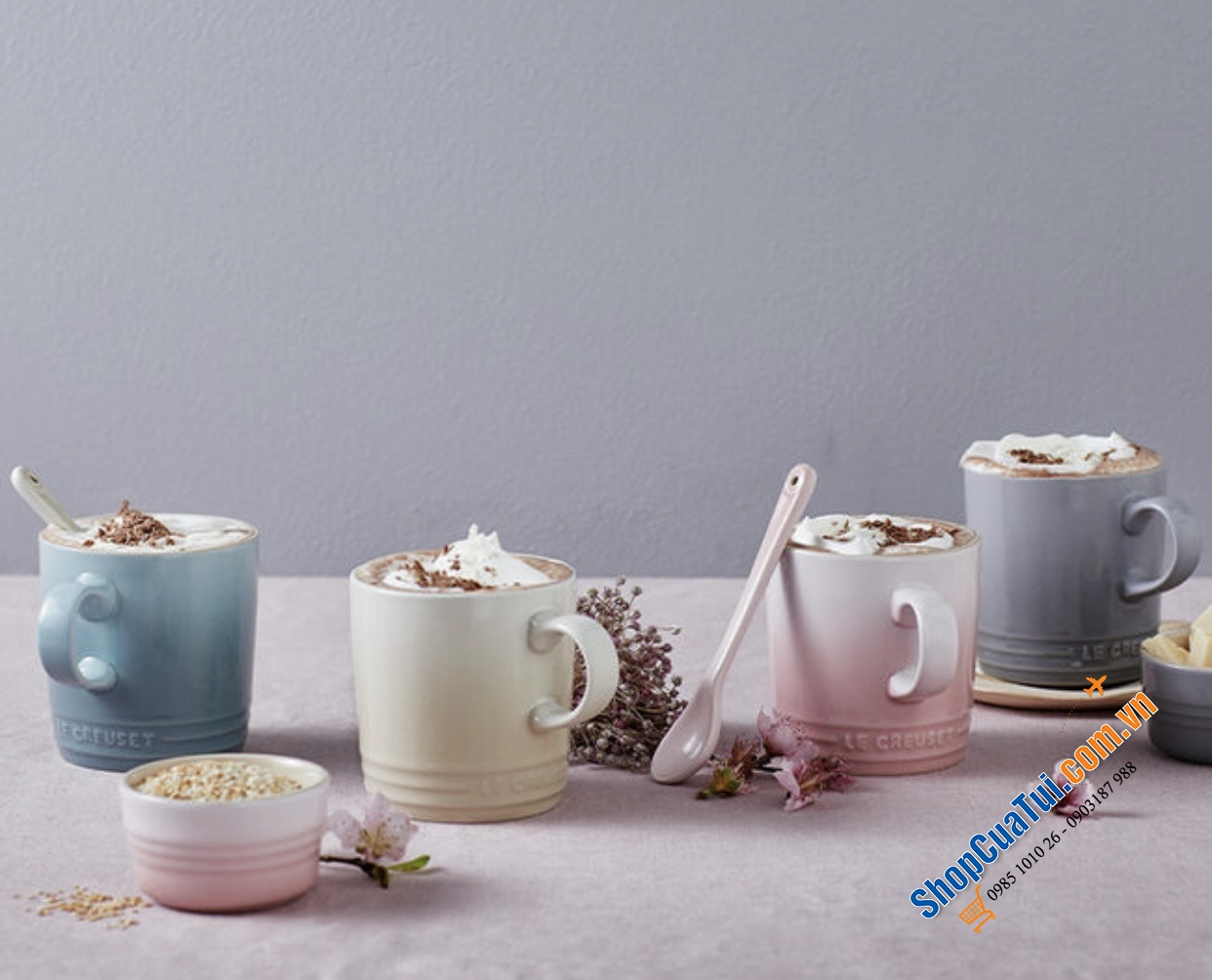 Set 4 cốc LE CREUSET 200ml Caml Collection - bộ sưu tập CAML mới cho mùa hè năm nay