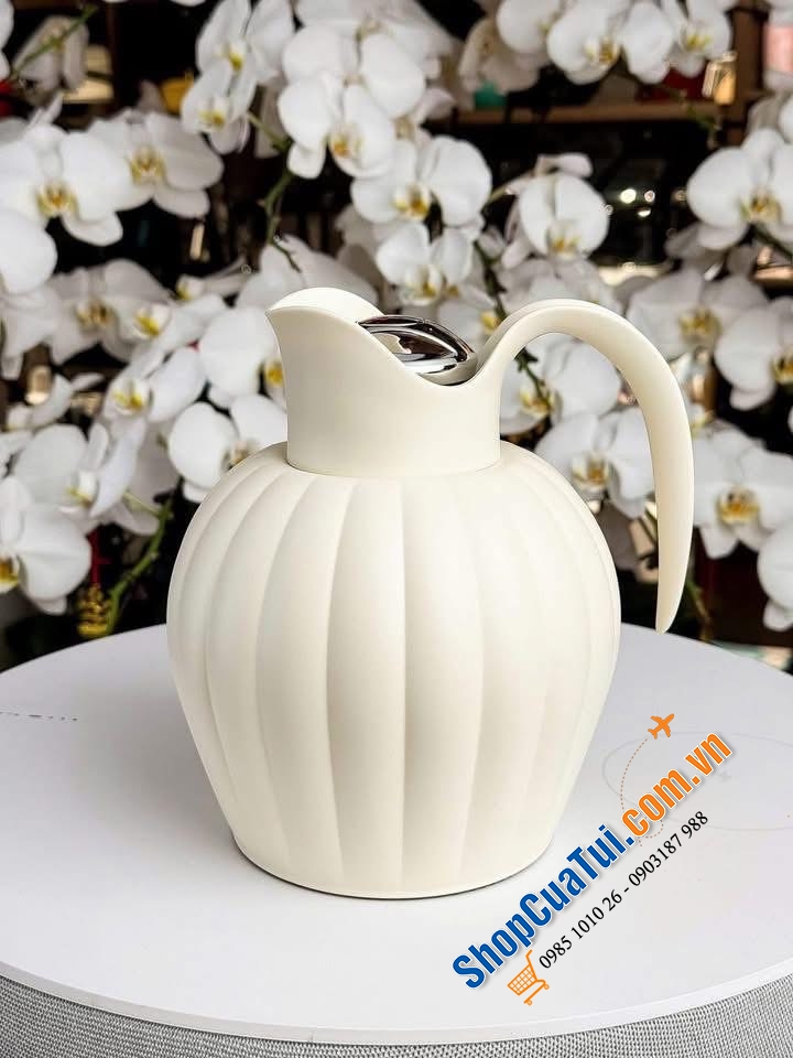 Bình giữ nhiệt Keller@ 1,2 lit (màu bạc, màu kem).