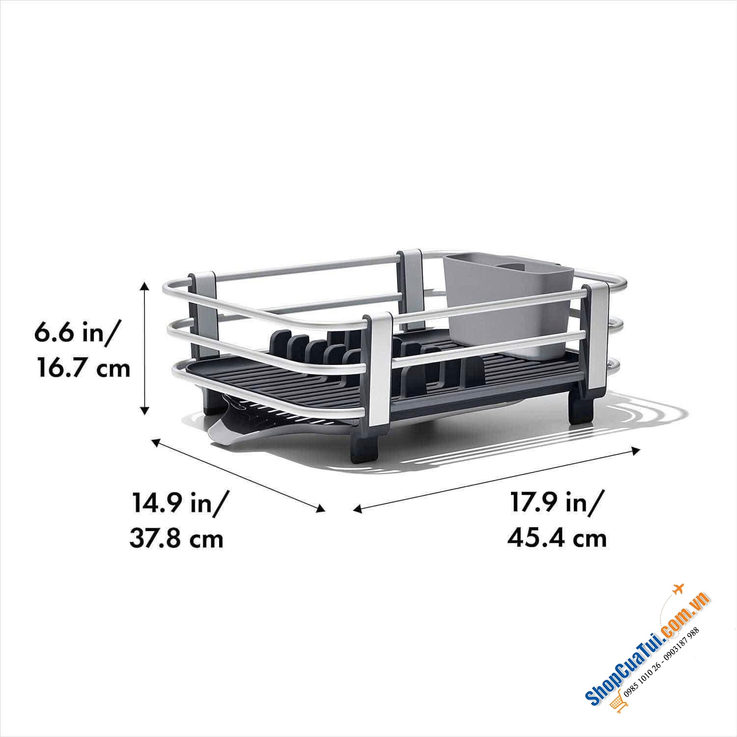 Giá úp bát khung nhôm OXO Good Grips.