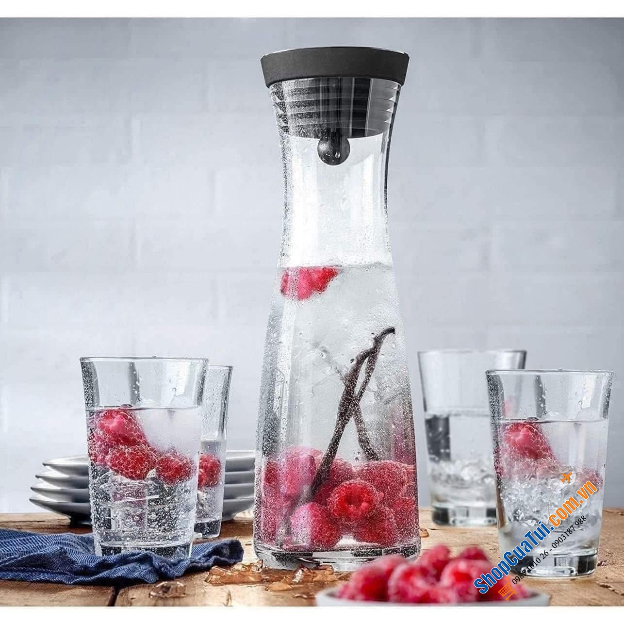 Bộ bình nước thủy tinh WMF basic 5 món gồm 1 bình và 4 cốc – SANG TRỌNG & TIỆN LỢI.