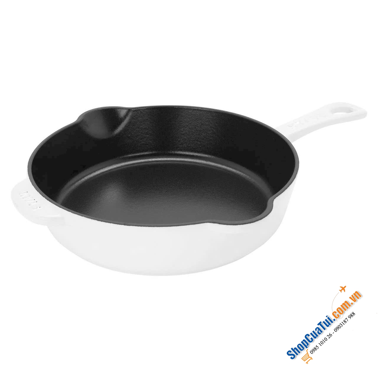 CHẢO GANG STAUB frying pan 22cm có tay cầm phụ - MADE IN FRANCE