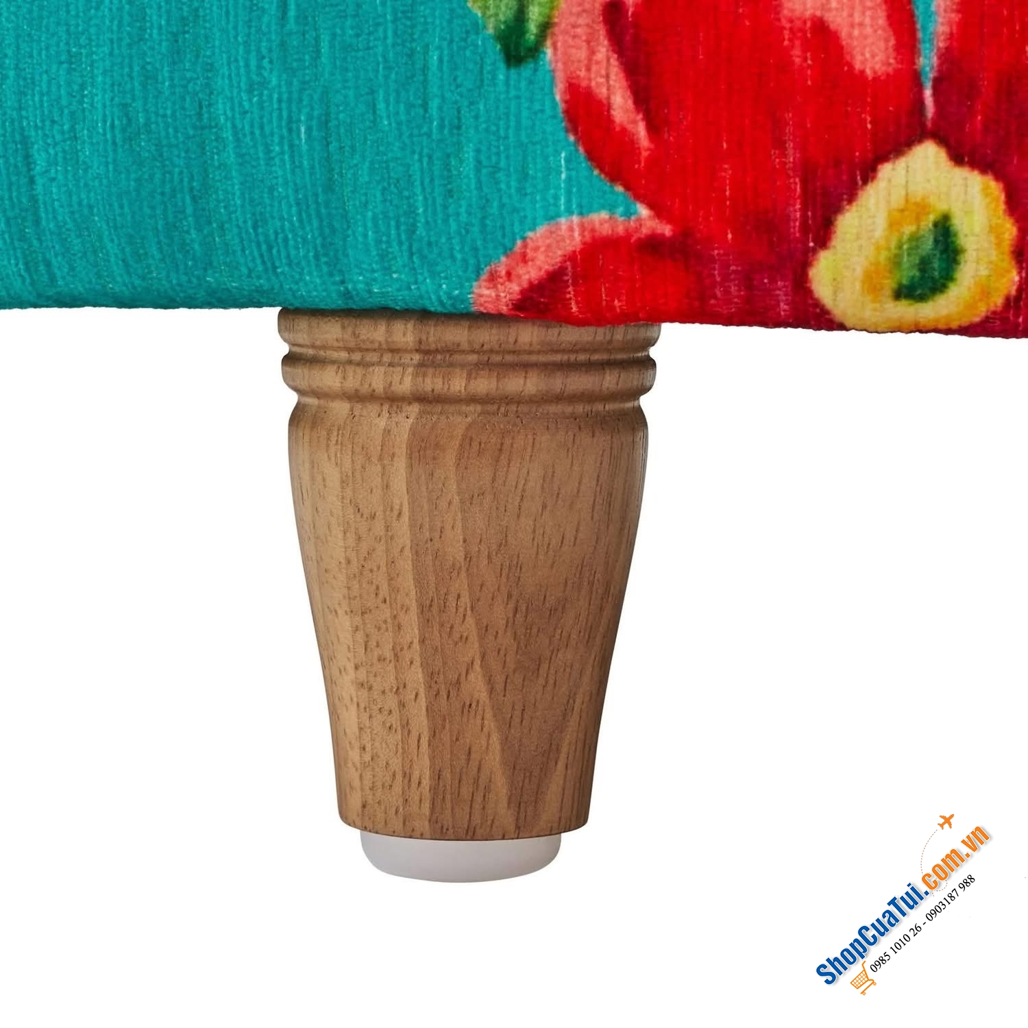 Đôn tròn kiêm hộp đựng đồ The Pioneer Woman Vintage Floral Round Storage Ottoman.