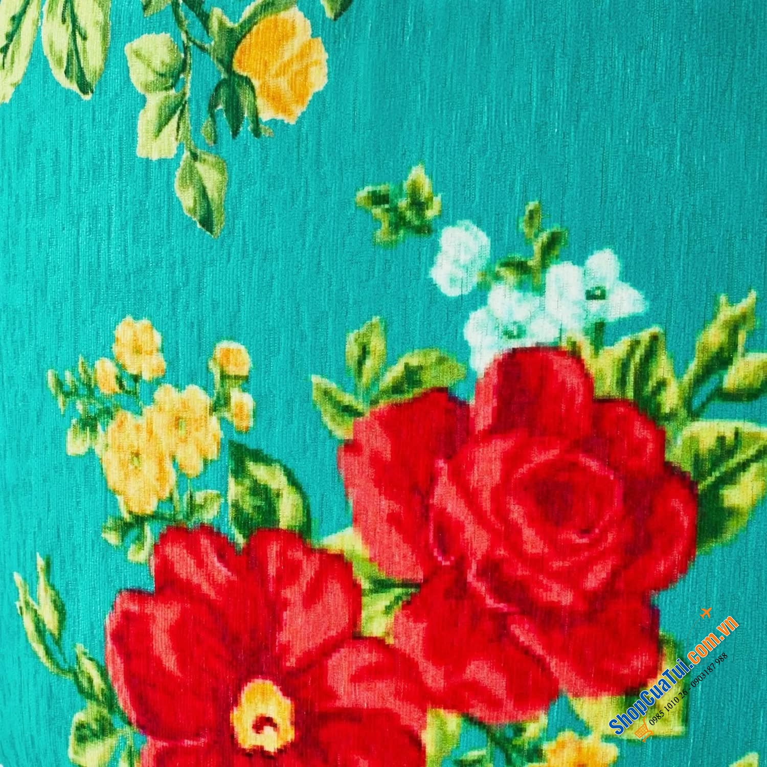 Đôn tròn kiêm hộp đựng đồ The Pioneer Woman Vintage Floral Round Storage Ottoman.