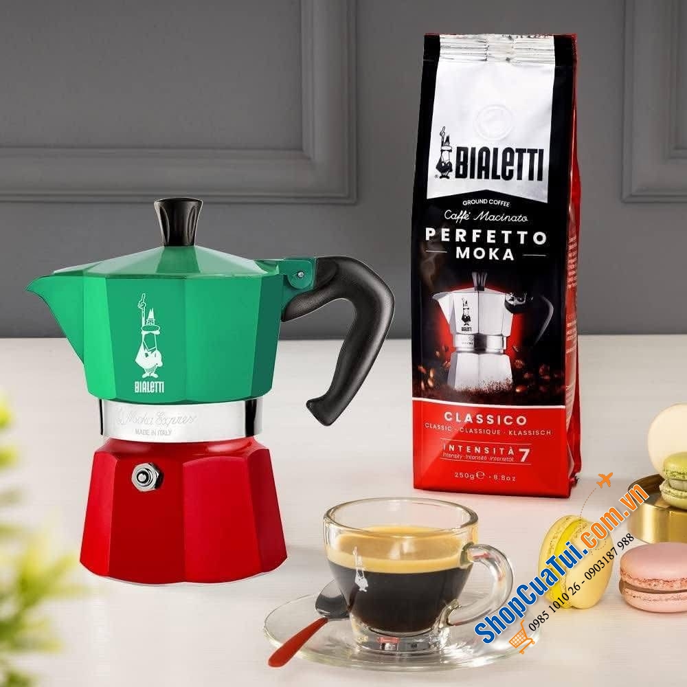 Ấm pha cafe Bialetti Moka Express Italy 3 cup.