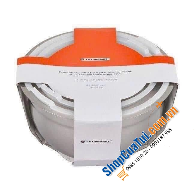 Sét 3 âu trộn Le Creuset.