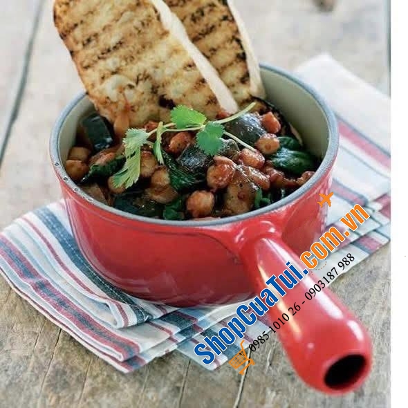 Quánh gang LeCreuset 18cm (màu đỏ Kirsche).