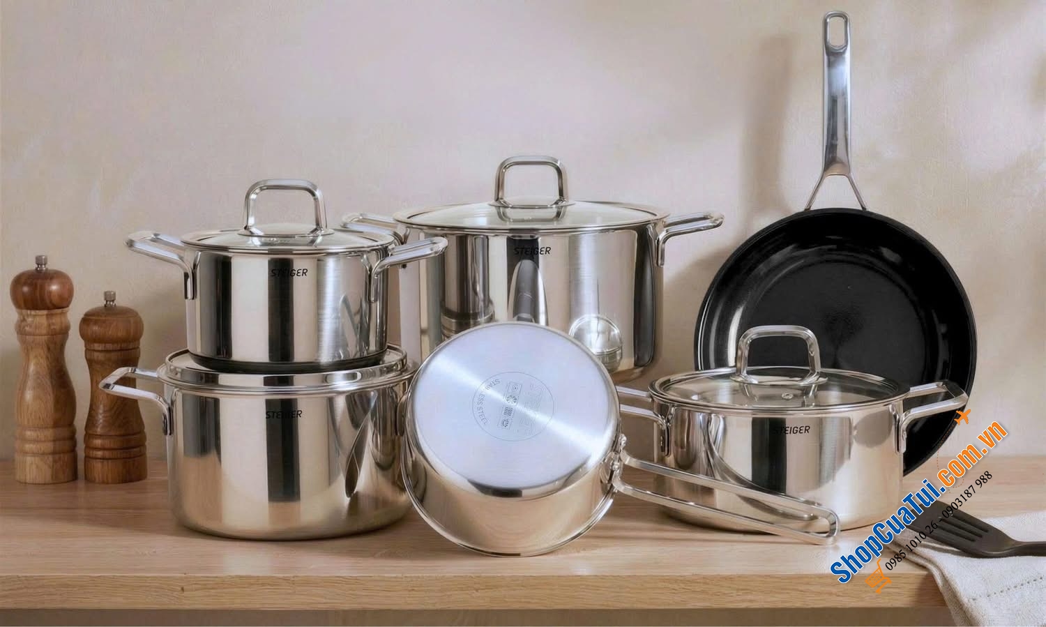 STEIGER DIAMOND – SET NỒI 8 MÓN “ALL-IN-ONE” CHO MỌI GIAN BẾP HIỆN ĐẠI.