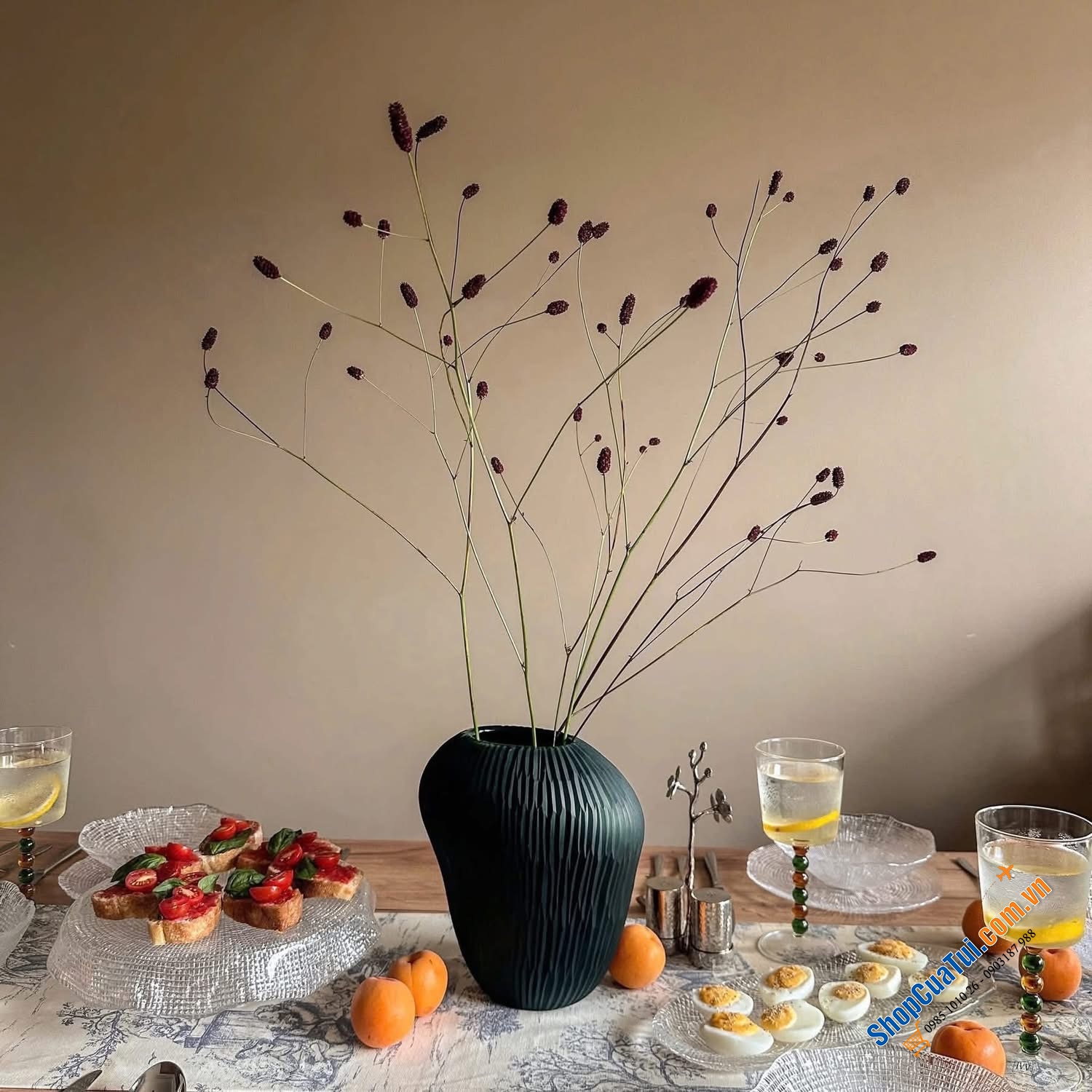 Bình hoa Carving Green Stain của IVV.