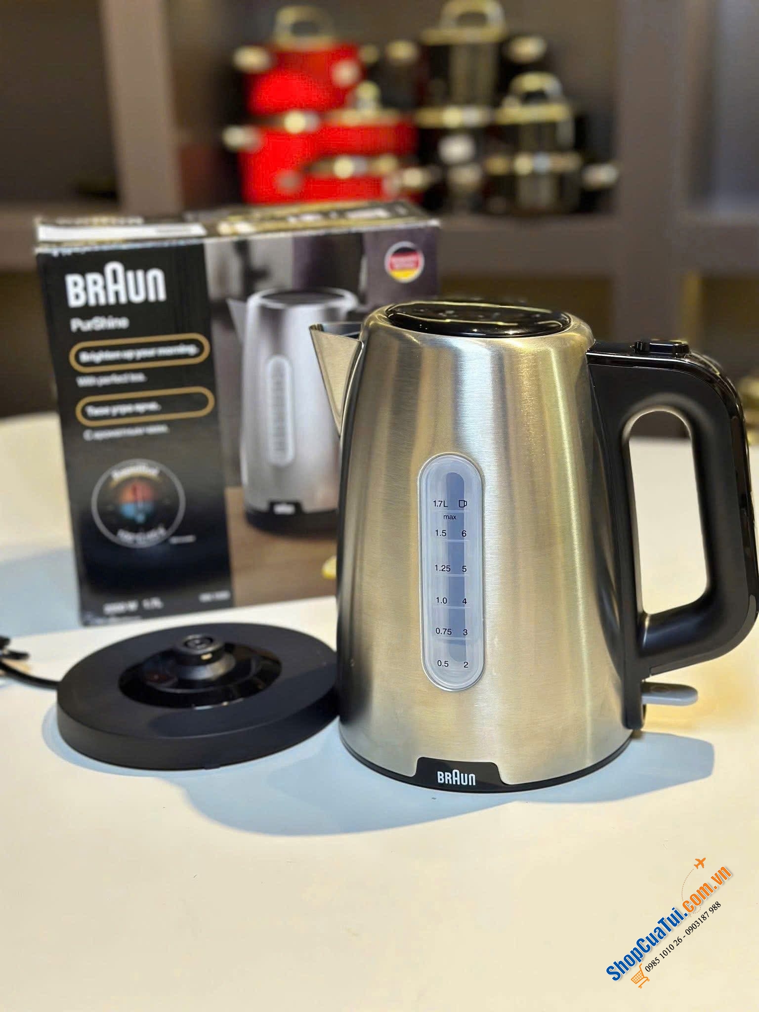 Ấm siêu tốc Braun WK1500BK.