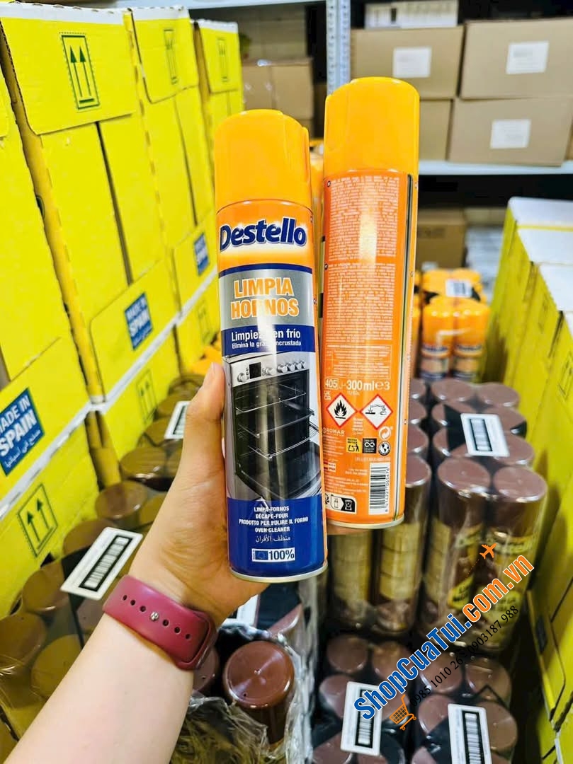 XỊT TẨY DẦU MỠ DESTELLO OVEN CLEANER – \\\\\\\"KHẮC TINH\\\\\\\" MỠ CHÁY KHÉT.