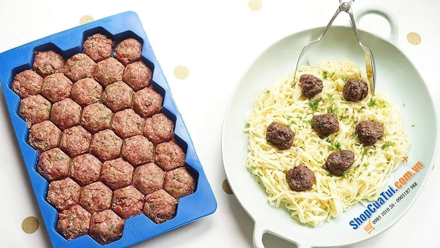 Khay làm thịt viên silicon Shape Store - Made in Canada.