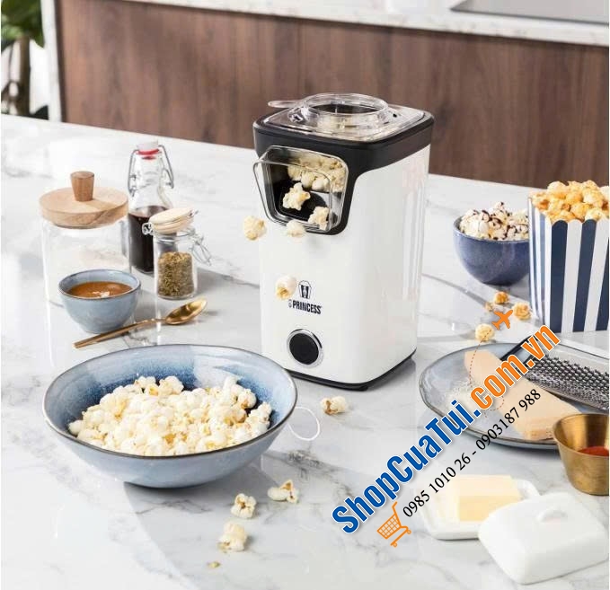 Máy làm bỏng ngô Princess Hot Air – Ngon giòn, chuẩn vị rạp chiếu phim ngay tại nhà!