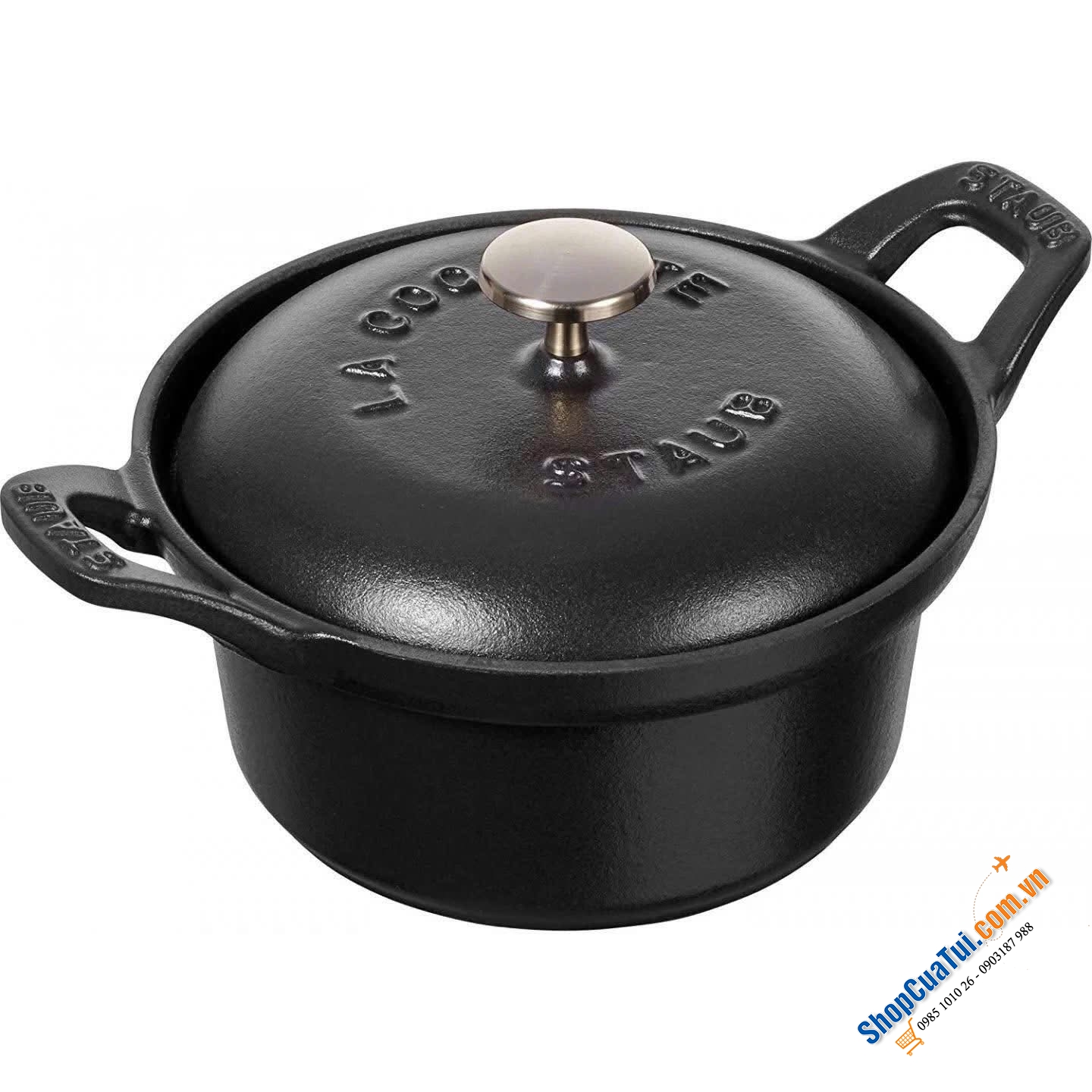 Nồi tai vểnh 12cm màu đen của Staub.