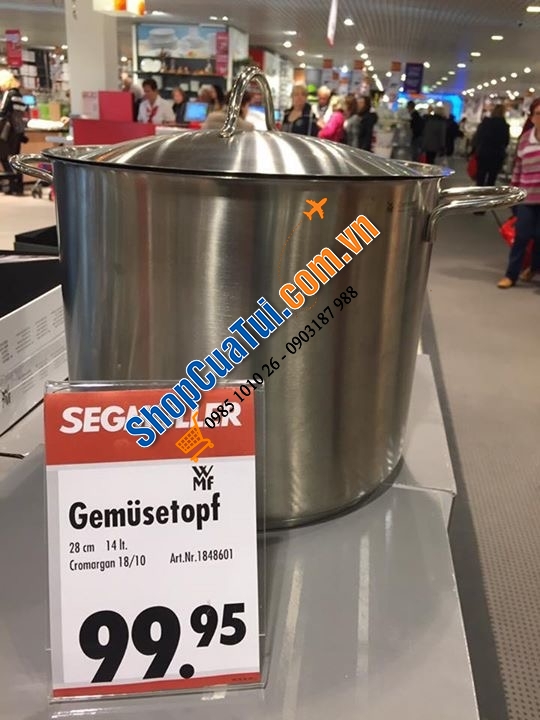 NỒI LUỘC GÀ WMF CROMARGAN 28CM , DUNG TÍCH 14L