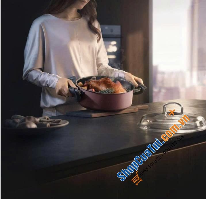Nồi WMF Fusiontec 28cm nắp kính.