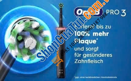 Set 2 bàn chải đánh răng Oral B Pro Series 3 Màu Đen Hồng - Made in Germany.
