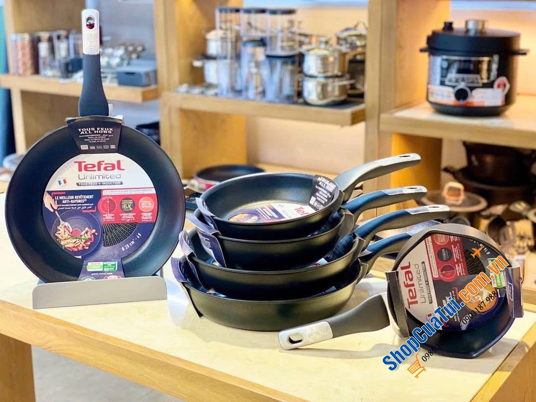 Chảo Tefal UNLIMITED - MADE IN FRANCE - dòng chảo thân nhôm cao cấp nhất.