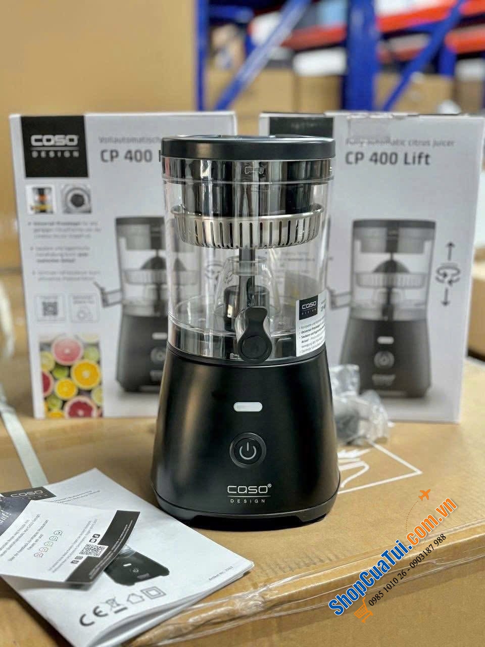 MÁY VẮT CAM TỰ ĐỘNG CASO CP 400 LIFT.