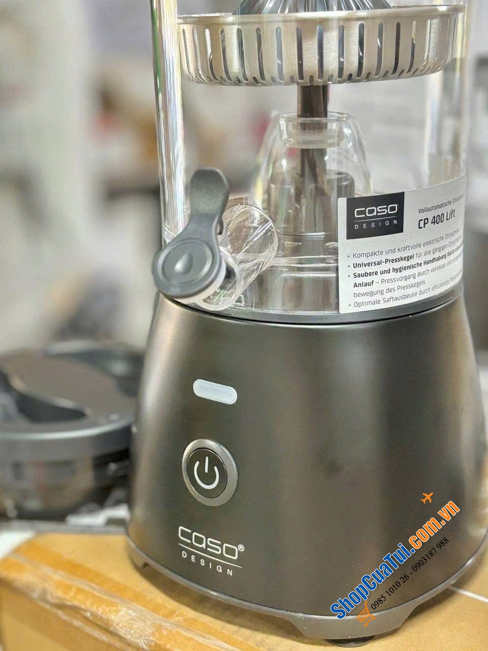 MÁY VẮT CAM TỰ ĐỘNG CASO CP 400 LIFT.