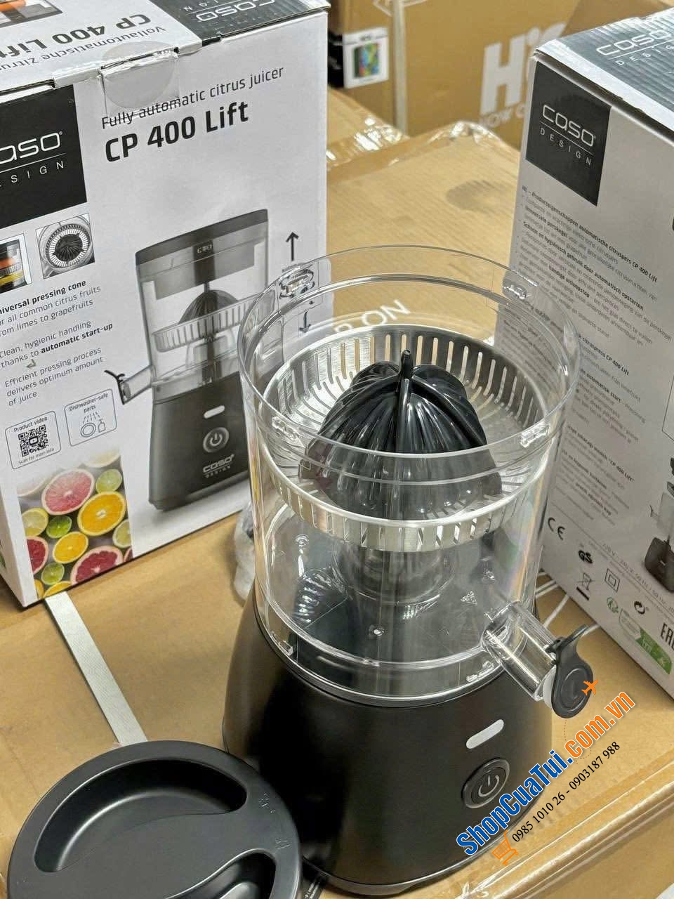 MÁY VẮT CAM TỰ ĐỘNG CASO CP 400 LIFT.