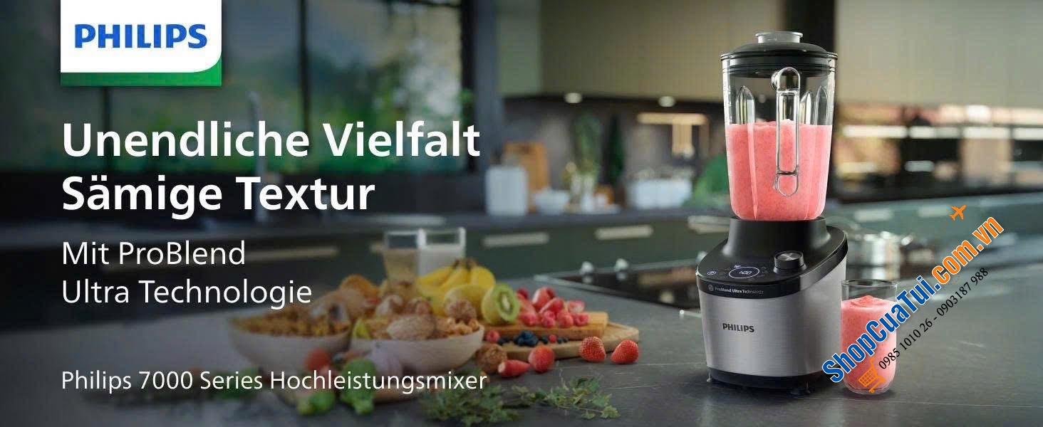 MÁY XAY SINH TỐ PHILIPS CÔNG SUẤT SIÊU KHỦNG 1500W HR3760/10.