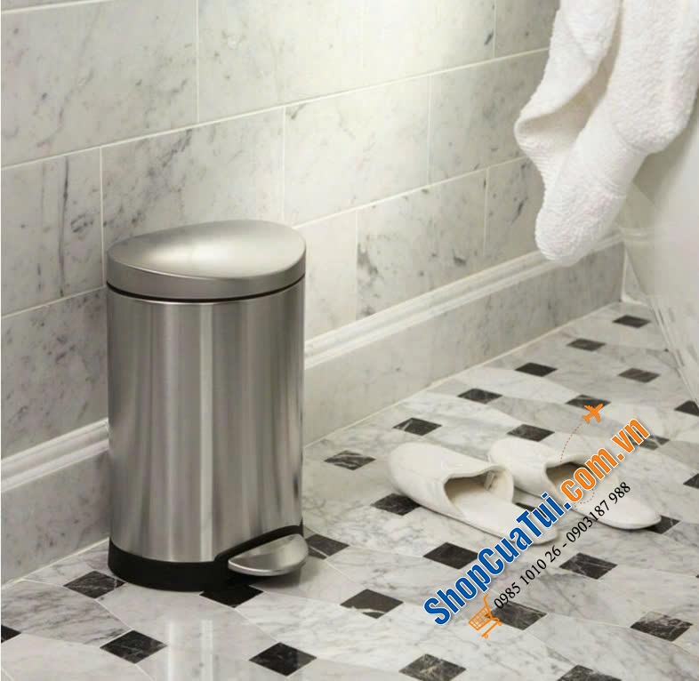 Thùng rác bán nguyệt Simplehuman 6l.