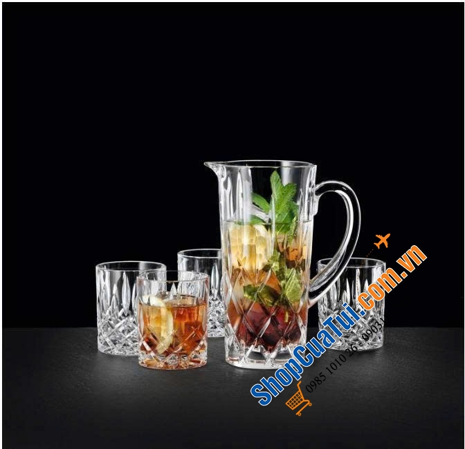 Bộ 5 món Nachtmann Noblesse 1 bình kèm 4 cốc.