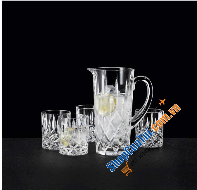 Bộ 5 món Nachtmann Noblesse 1 bình kèm 4 cốc.