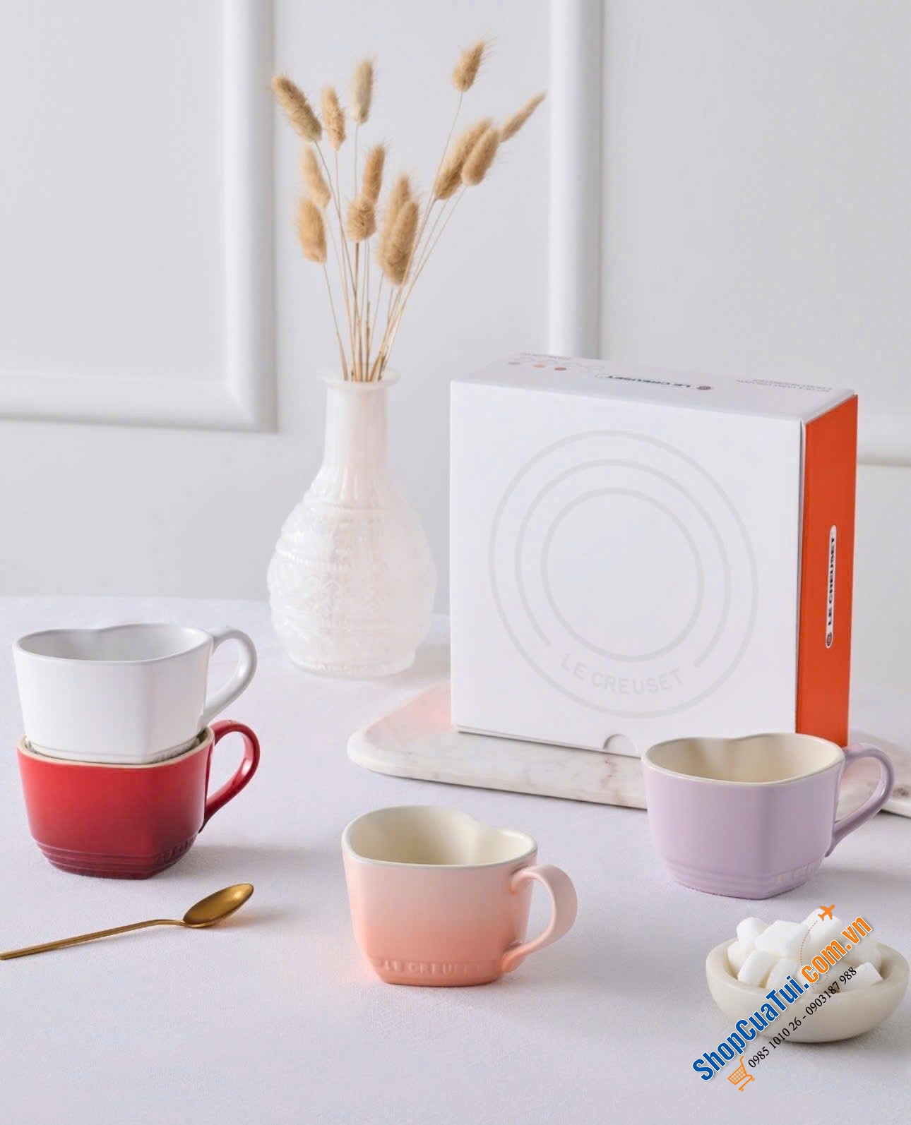 Set 4 cốc trái tim Le Creuset 220ml.