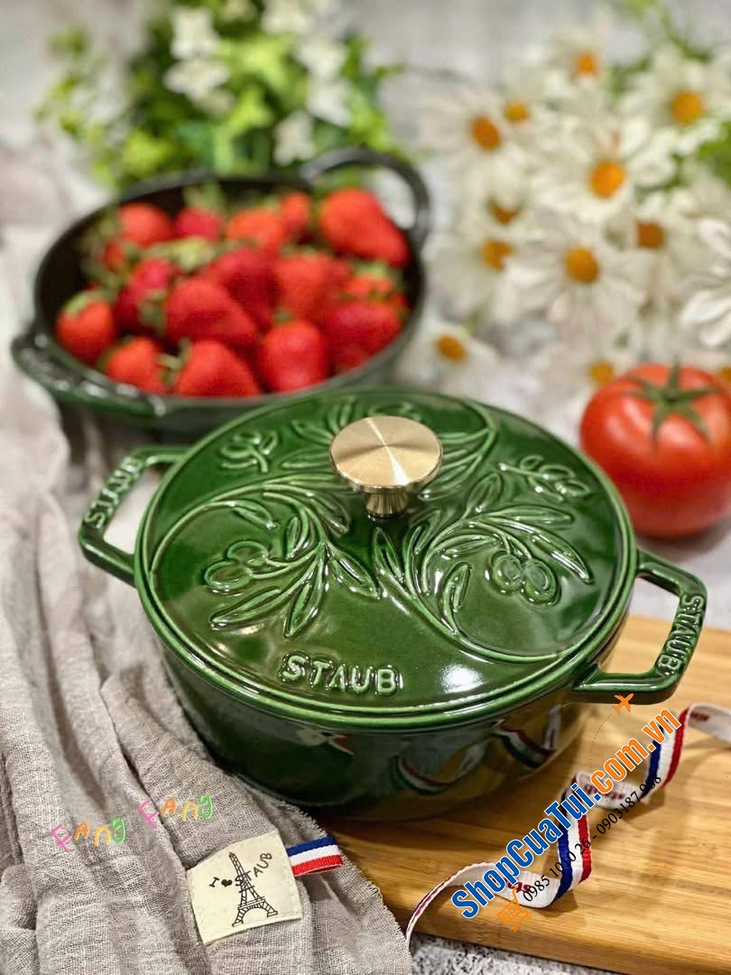 NỒI STAUB XANH RÊU – Size 16cm.