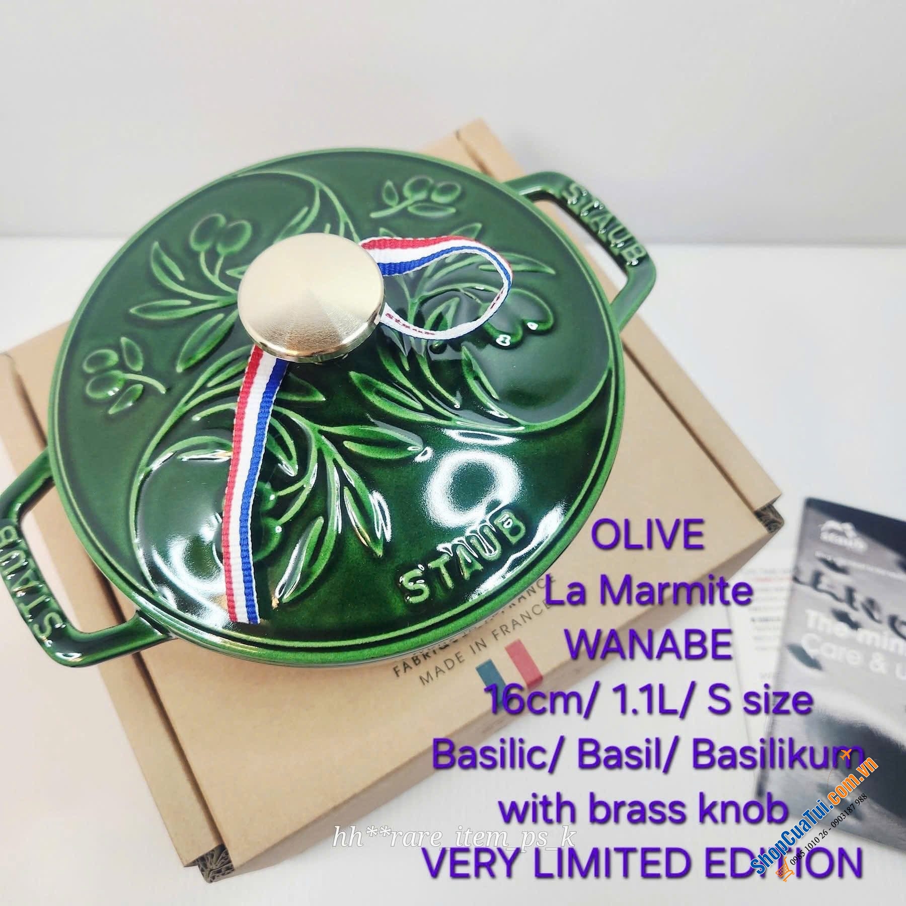 NỒI STAUB XANH RÊU – Size 16cm.