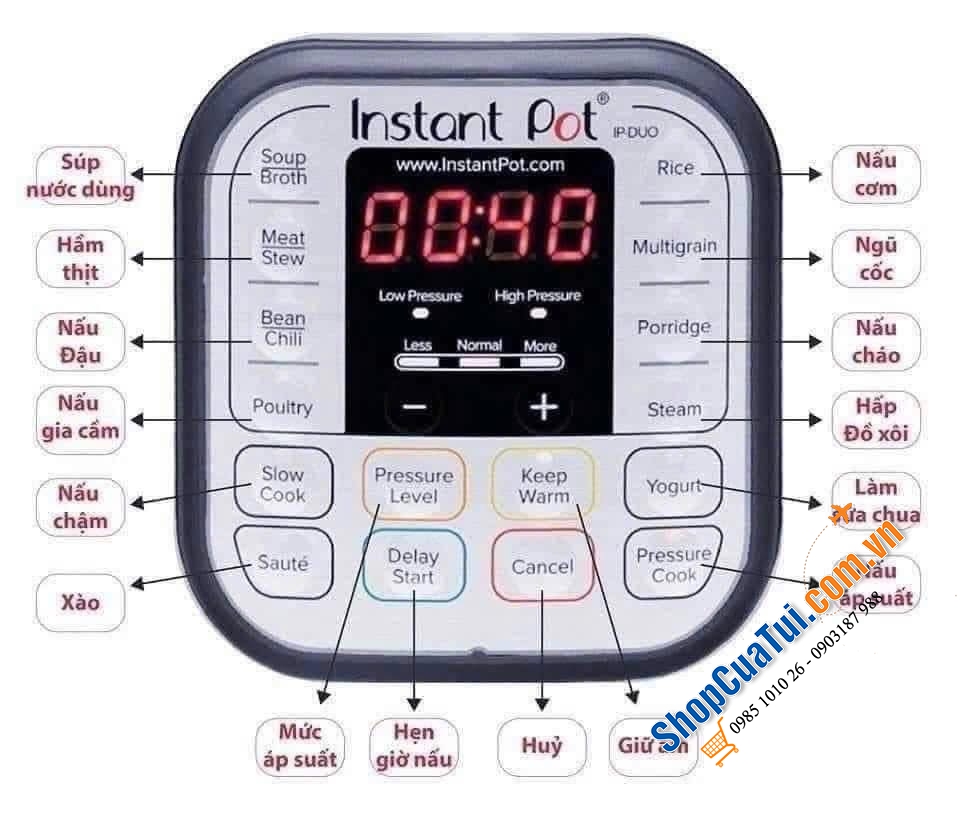 NỒI ÁP SUẤT instant pot 7 in 1 bản Đức.