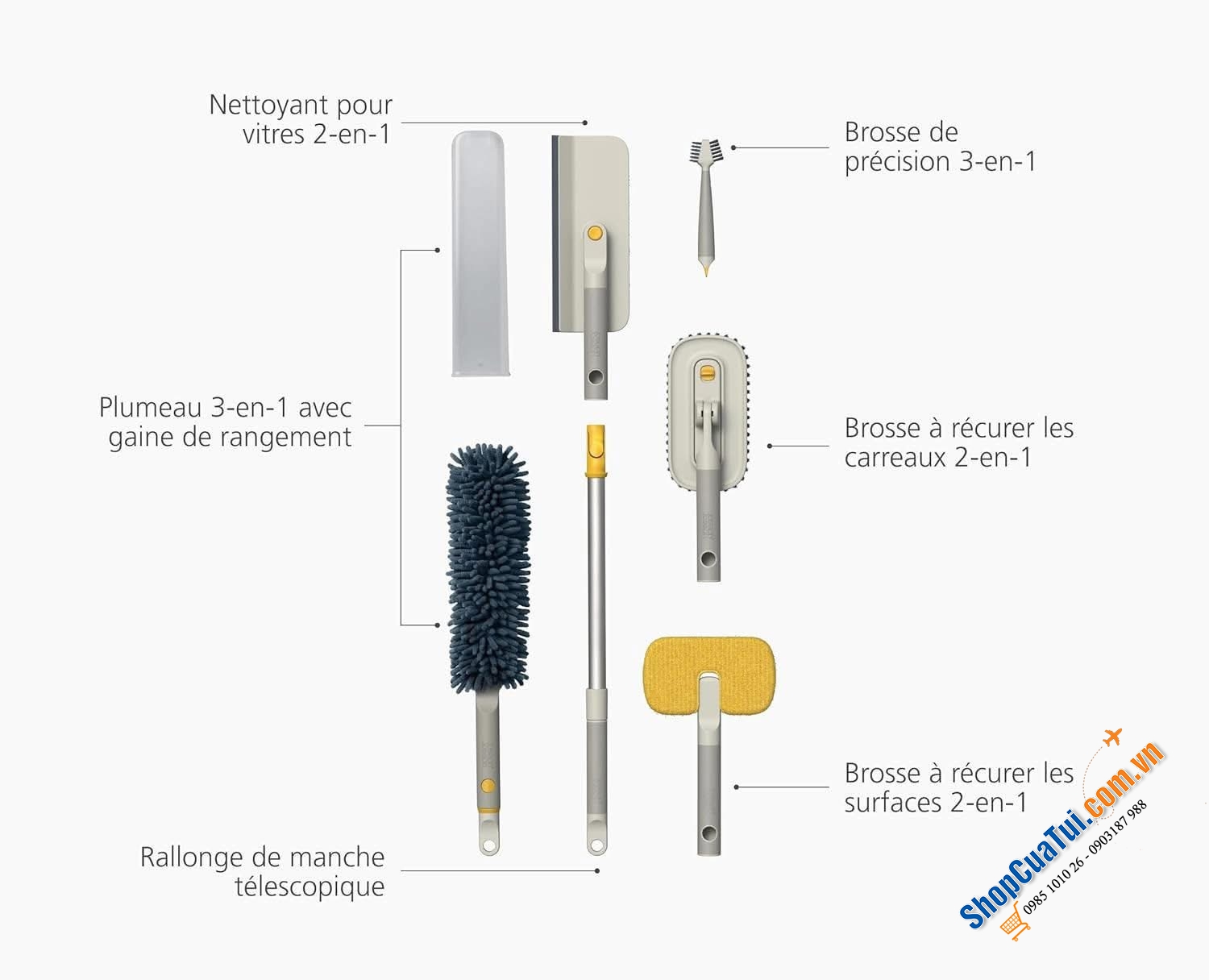 Bộ dụng cụ vệ sinh CleanTech Joseph Joseph 6500031.