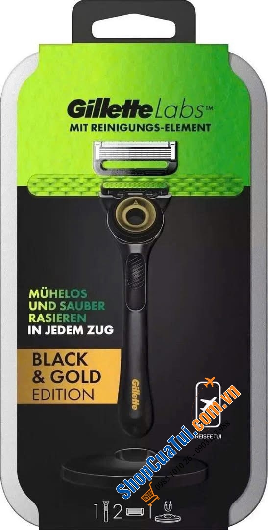 DAO CẠO RÂU GILLETTE LABS BLACK & GOLD EDITION (Đen vàng).