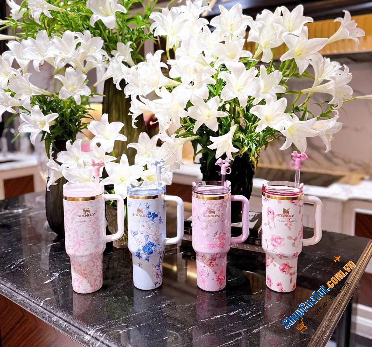 Ly nước \\\"siêu giữ nhiệt\\\" STANLEY ly hàng hiệu đi đâu cũng bắt gặp.