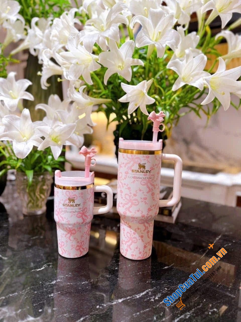 Ly nước \\\"siêu giữ nhiệt\\\" STANLEY ly hàng hiệu đi đâu cũng bắt gặp.